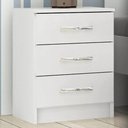 Ver imagem 2 de Mesa de Cabeceira 3 Gavetas Evidencia Branco