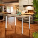 Ver imagem 2 de Mesa para Cozinha Aço 4 Lugares 110 Cm Branco Carvalho Popcorn Shop Jm
