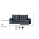 Ver imagem 7 de Sofá Retrátil Reclinável 230 Cm Luxor Veludo