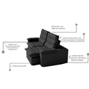 Ver imagem 6 de Sofá Retrátil Reclinável 230 Cm Luxor Veludo