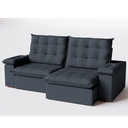 Ver imagem 4 de Sofá Retrátil Reclinável 230 Cm Luxor Veludo