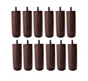 Ver imagem 1 de Kit de 12 Pés para Cama Box ou Baú Queen King 12 Cm de Altura Tdc Madeira Maciça Cor:marrom
