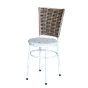 Ver imagem 1 de Conjunto 4 Cadeiras Branca para Cozinha Hawai Cappuccino com Assento Estampado:floral Areia