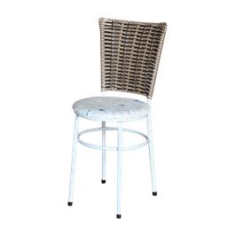 Conjunto 4 Cadeiras Branca para Cozinha Hawai Cappuccino com Assento Estampado:floral Areia - 1