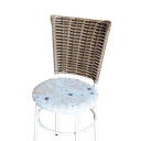 Ver imagem 4 de Conjunto 4 Cadeiras Branca para Cozinha Hawai Cappuccino com Assento Estampado:floral Areia