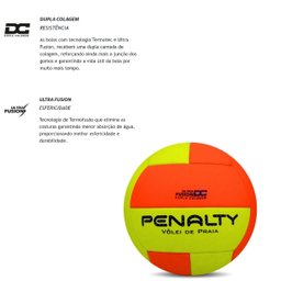 Bola Vôlei De Praia Penalty Quadra De Areia Beach Volei Oficial Original - Laranja - 5 Bola Vôlei De Praia Penalty Quadra De Areia Beach Volei Oficial Original - Laranja - 5