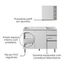 Ver imagem 4 de Armario Banheiro 3 Peças Balcao sem Tampo Evidence Branco Poliman