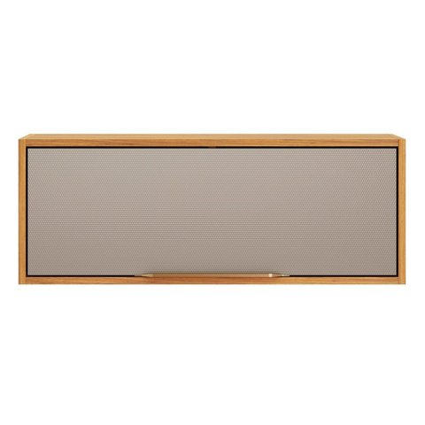 Armário Aéreo para Cozinha 1 Porta 80cm Plena Amarelo/Cinamon/Nude Prime Tx