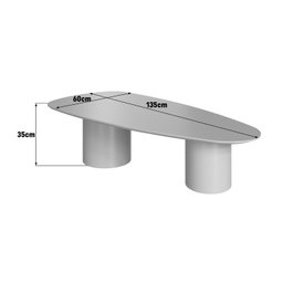 Mesa de Centro Gama Orgânica 135cm X 60cm X 35cm - 3