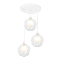 Lustres Pendentes Triplo Harmony Bolinha Branco - 1