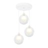 Lustres Pendentes Triplo Harmony Bolinha Branco - 1