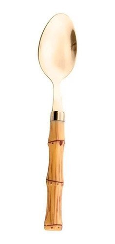 Faqueiro 24 Pcs Bambu Aço Inox Dourado Bon Gourmet - 4