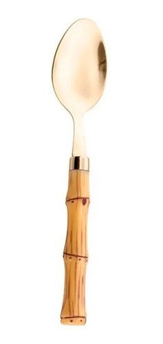Faqueiro 24 Pcs Bambu Aço Inox Dourado Bon Gourmet - 6