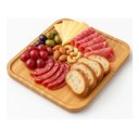 Ver imagem 2 de Linda Bandeja ou Petisqueira Quadra em Bambu 30x30x2 Tuut
