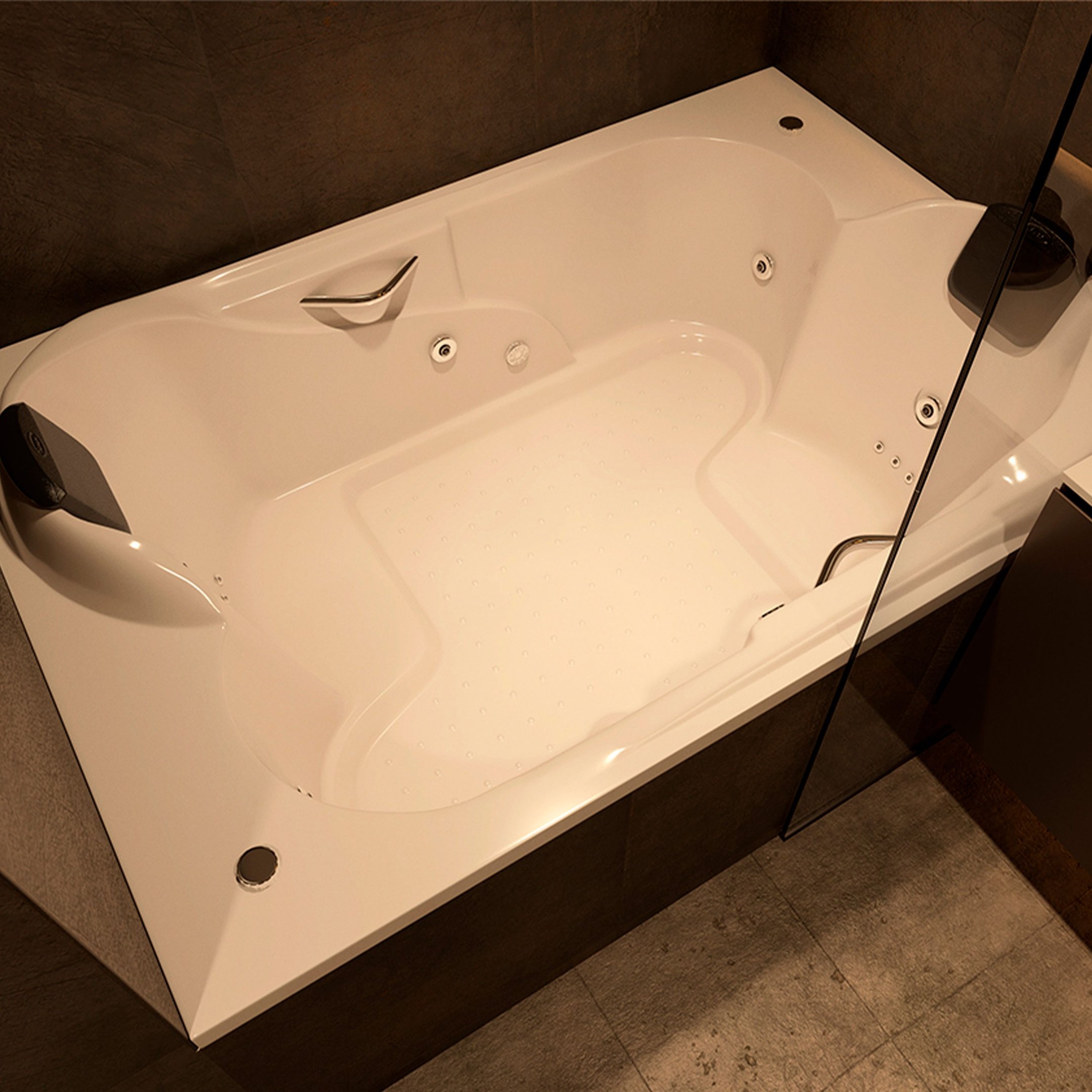 Banheira  Casal de  Hidromassagem  Lecce Elegance 180cm X 120cm X 50cm em Acrilico - 220V Mondialle - 2