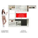 Ver imagem 6 de Armário de Cozinha Completa 290cm Branco/Preto Agata Madesa 02