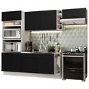Ver imagem 3 de Armário de Cozinha Completa 290cm Branco/Preto Agata Madesa 02
