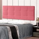 Ver imagem 2 de Cabeceira Painel Casal 1,40m Roma Suede Rosa - Pallazio