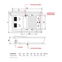Ver imagem 3 de Banheira  Casal de  Hidromassagem   Roma  Essencial 175cm X 120cm X 50cm em Acrilico - 220V Mondialle