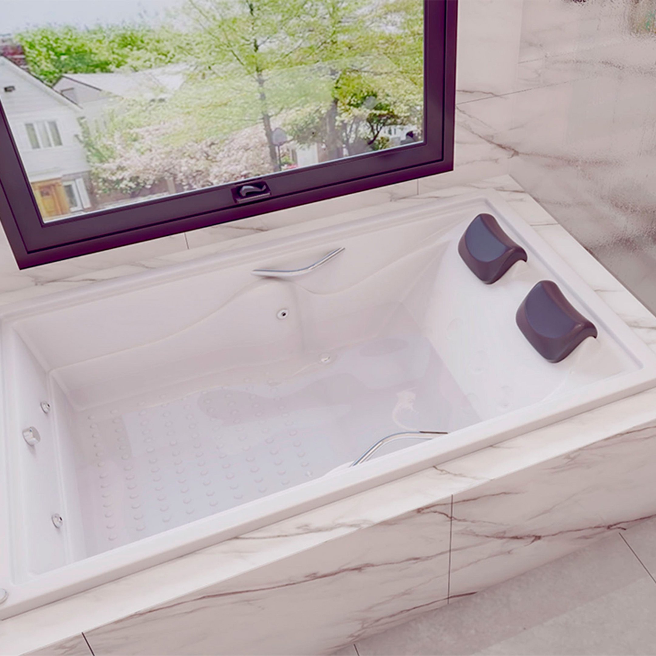 Banheira  Casal de  Hidromassagem   Roma  Essencial 175cm X 120cm X 50cm em Acrilico - 220V Mondialle - 1