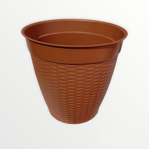 Vaso Redondo Estilo Vime Borda Reta
