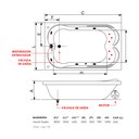 Ver imagem 3 de Banheira  Casal de  Hidromassagem Ascoli  Essencial 180cmx120cmx43cm em Acrilico - 220V Mondialle