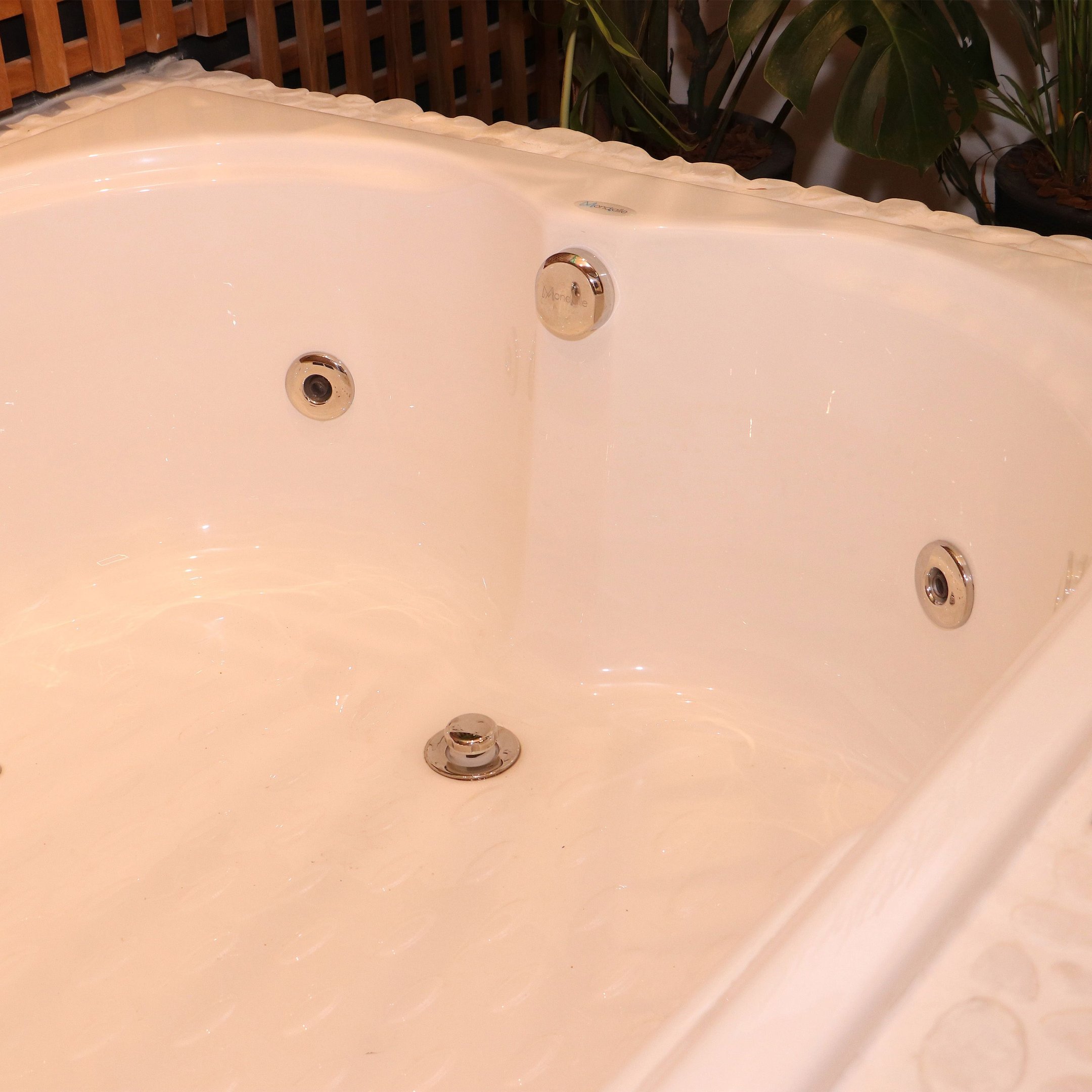 Banheira  Casal de  Hidromassagem Ascoli  Elegance 170cmx120cmx43cm em Gel Coat- 220V Mondialle - 6