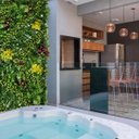 Ver imagem 6 de Parede de Plantas Artificiais 4m² Decorativas para Área Externa com Folhagens Verdes Volumosas