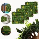 Ver imagem 4 de Parede de Plantas Artificiais 4m² Decorativas para Área Externa com Folhagens Verdes Volumosas