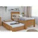 Ver imagem 1 de Bicama Solteiro Athenas 2 Gavetas c/Auxiliar Amendoa/Off White - Lopas