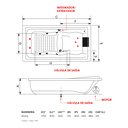 Ver imagem 4 de Banheira de Hidromassagem Roma Essencial 175cmx90cmx50cm em Acrílico- 220V Mondialle