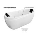 Ver imagem 2 de Banheira de Hidromassagem   Palermo Elegance 177cmx82cmx77cm em Acrílico- 220V Mondialle