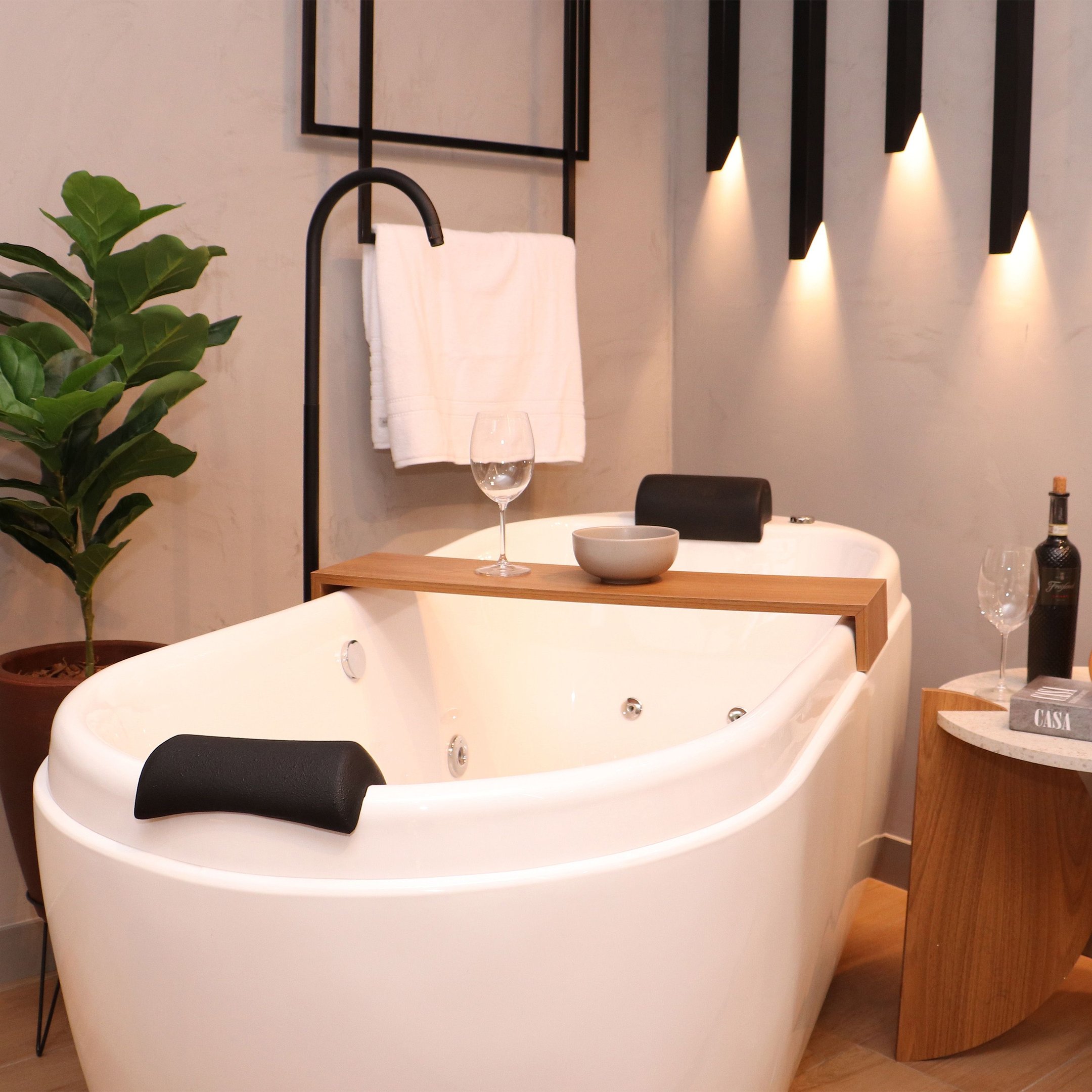 Banheira de Hidromassagem   Palermo Elegance 177cmx82cmx77cm em Acrílico- 220V Mondialle - 4