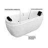 Banheira de Hidromassagem   Palermo Elegance 177cmx82cmx77cm em Acrílico- 220V Mondialle - 2