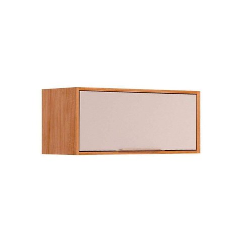 Armário de Geladeira P/ Cozinha Áurea C/ 1 Porta Basculante 80cm Cinamomo/off White - Mgm