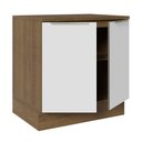 Ver imagem 6 de Balcão 80 cm 2 Portas Rustic/Branco Veludo Lux Madesa