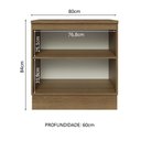 Ver imagem 4 de Balcão 80 cm 2 Portas Rustic/Branco Veludo Lux Madesa