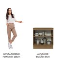 Ver imagem 7 de Balcão 80 cm 2 Portas Rustic/Branco Veludo Lux Madesa