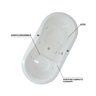 Banheira de Hidromassagem   Ofuro Oval Duplo Essencial 161cmx81cmx95cm em Gel Coat- 220V Mondialle - 4
