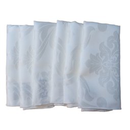 Kit 6 Guardanapos Jacquard Medalhao 38x38 Marfim - 1
