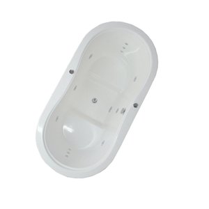 Banheira de Hidromassagem Mondialle Modelo Ofuro Oval Duplo Elegance 161cmx81cmx95cm em Gel Coat