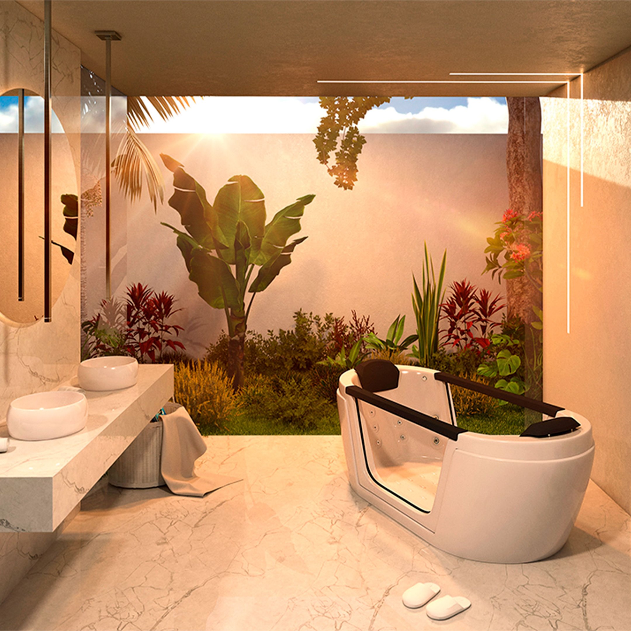 Banheira de Hidromassagem   Portofino Elegance 197cmx91cmx75cm em Acrílico- 220V Mondialle - 10