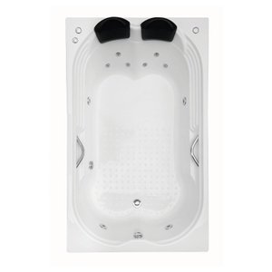 Banheira de Hidromassagem Mondialle Modelo Ascoli Dupla Essencial 160cmx110cmx43cm em Gel Coat
