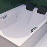 Banheira  Casal de  Hidromassagem   Ascoli  Essencial 160cmx110cmx43cm em Gel Coat- 220V Mondialle - 8