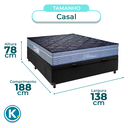 Ver imagem 3 de Conjunto Cama Box Bau Blindado Casal + Colchão Molas Ensacadas Petrus Paropas