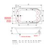Banheira  Casal de  Hidromassagem  Ascoli  Essencial 160cmx110cmx43cm em Acrílico- 220V Mondialle - 3