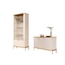 Jogo Aparador e Cristaleira May Off White Nature Bronze - 1