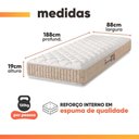 Ver imagem 4 de Cama Box Colchão Solteiro Espuma D33 New Millenium 88x188x57cm Branco / Bege Hellen
