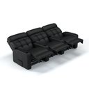 Ver imagem 3 de Sofá 3 Lugares Reclinável Elétrico em Corino Importado Cor Preto Linha Cinema