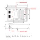 Ver imagem 3 de Banheira  Casal de  Hidromassagem Roma  Essencial 190cmx140cmx50cm em Gel Coat- 220V Mondialle